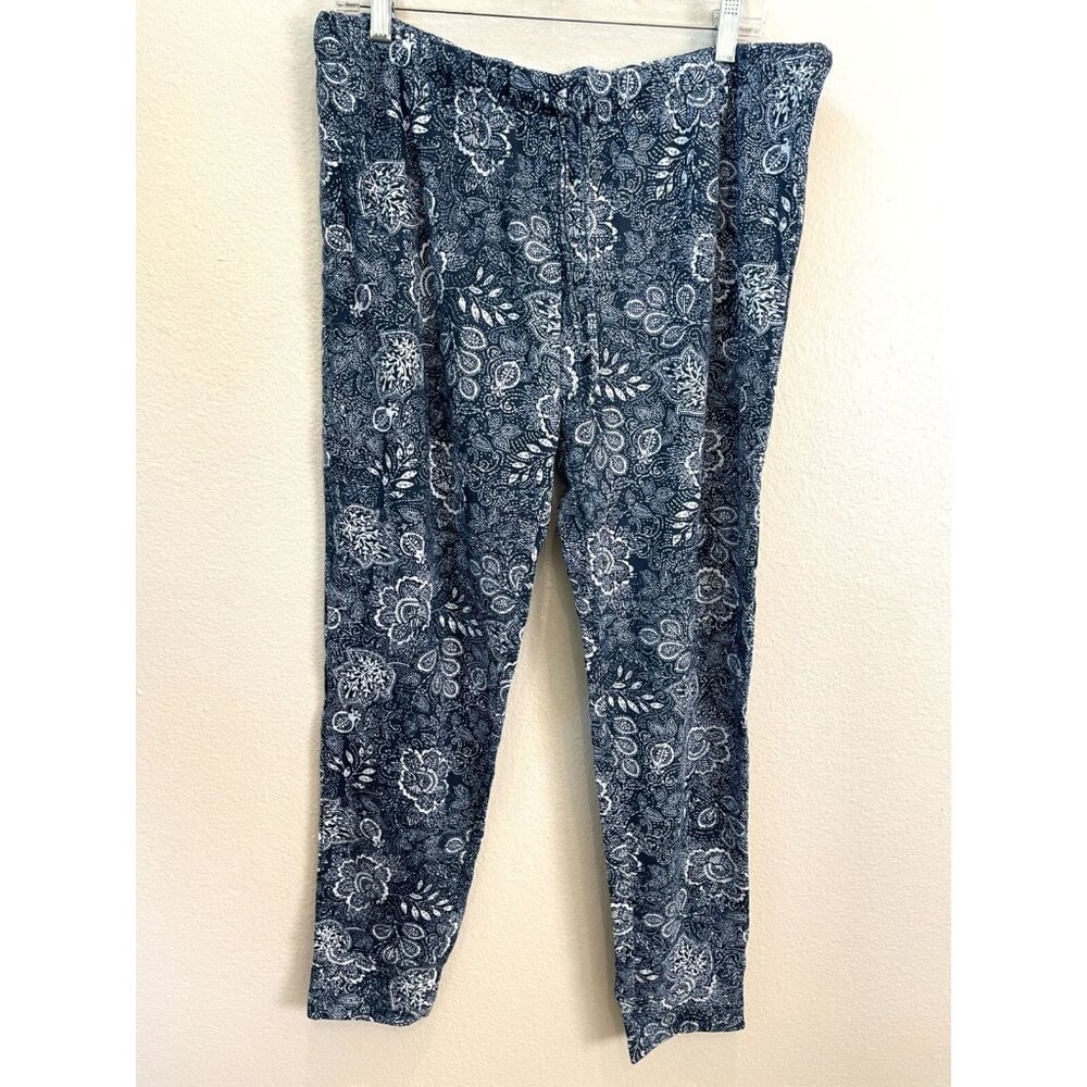 Lucky Brand Womens Large‎ Floral Lounge Jogger Pants Drawstring Waist Pull On